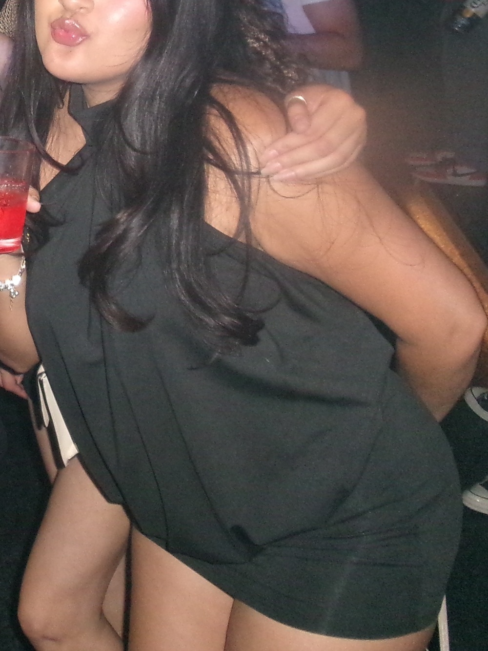 Black Halter Mini Dress - Picture 2 of 2